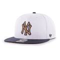 New York Yankees MLB 47 Brand Men White Corkscrew Captain Snapback product image 1, provided for visual reference and
