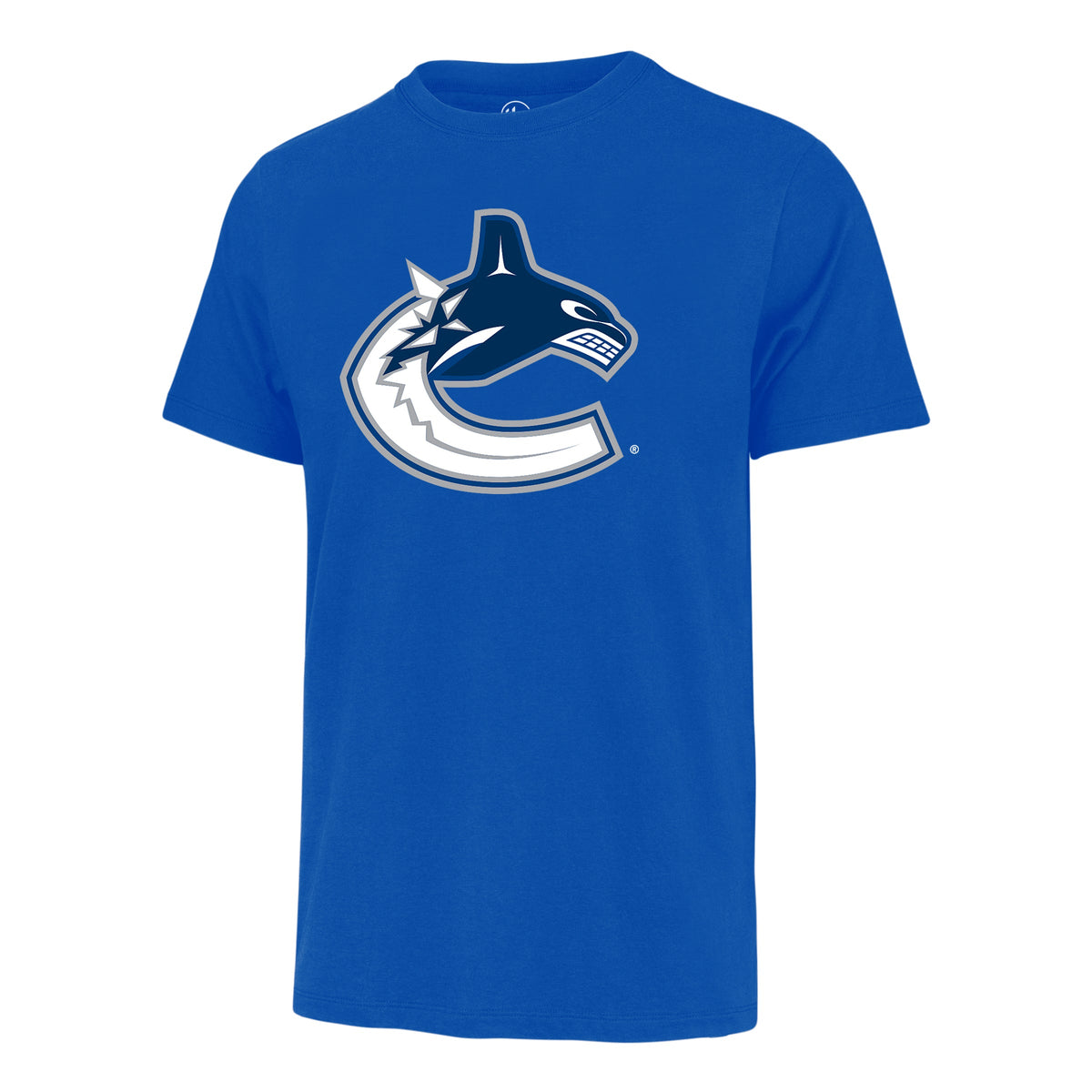 Vancouver Canucks NHL 47 Brand Men Blue Imprint Fan T-Shirt product image 1, provided for visual reference and product