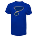 St. Louis Blues NHL 47 Brand Men Royal Imprint Fan T-Shirt product image 1, provided for visual reference and product detail