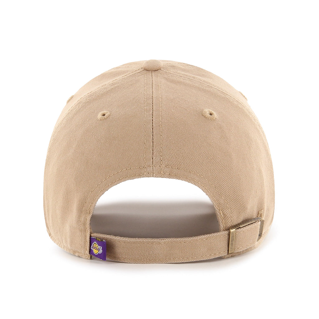 Los Angeles Lakers NBA 47 Brand Men Khaki Clean Up Adjustable Hat product image 2, provided for visual reference and product