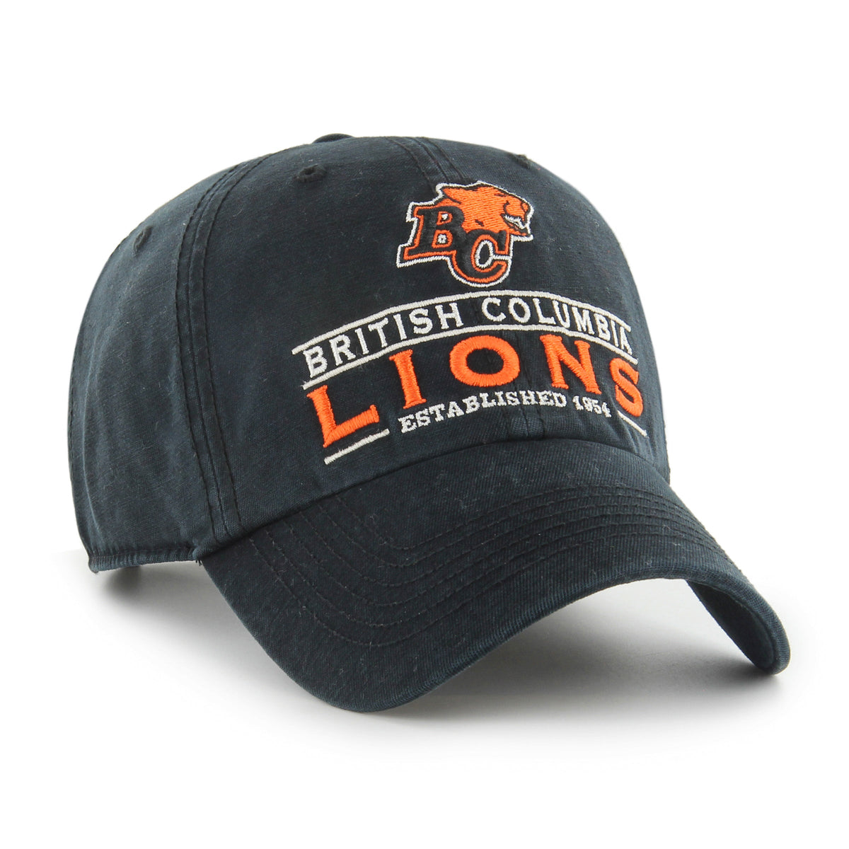 BC Lions CFL 47 Brand Men Black Vernon Clean up Adjustable Hat product image 3, provided for visual reference and product