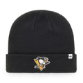 Pittsburgh Penguins NHL 47 Brand Men Black Raised Cuff Knit Beanie product image 1, provided for visual reference and