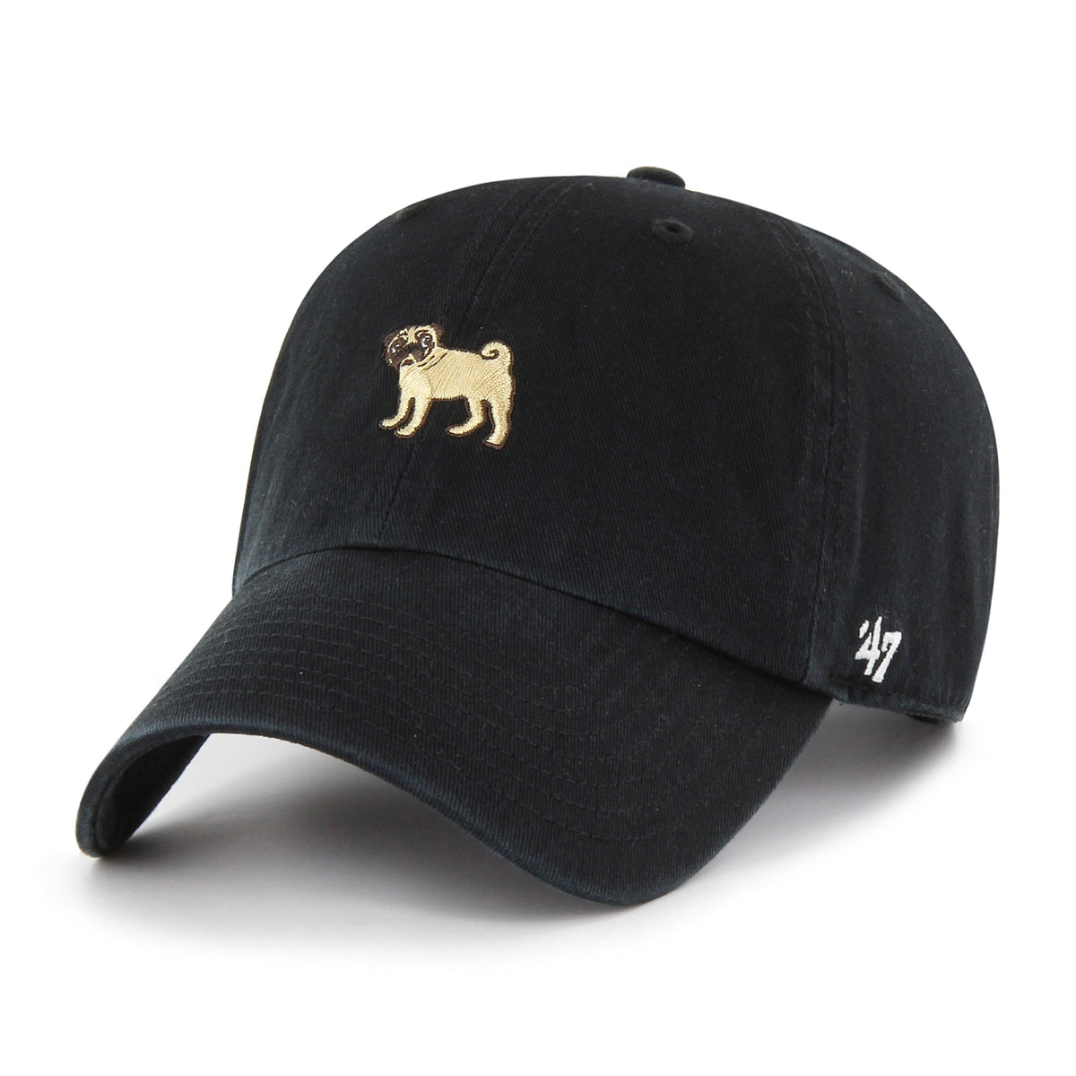 Pug Canine Collection 47 Brand Men Black Clean Up Adjustable Hat product image 1, provided for visual reference and product