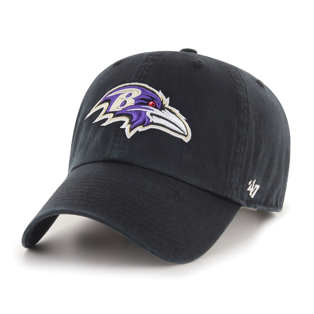 Baltimore Ravens NFL 47 Brand Men Black Clean up Adjustable Hat product image 1, provided for visual reference and product