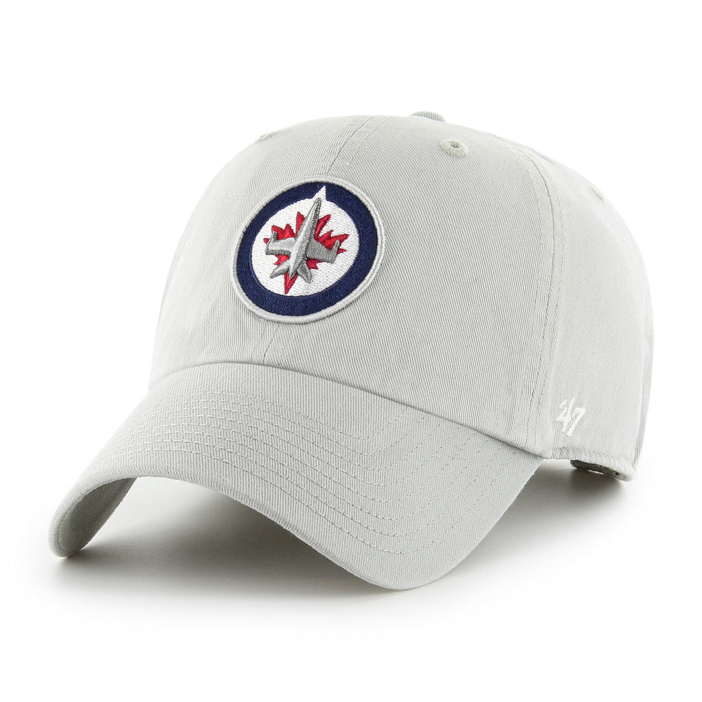 Winnipeg Jets NHL 47 Brand Men Grey Clean Up Adjustable Hat product image 1, provided for visual reference and product