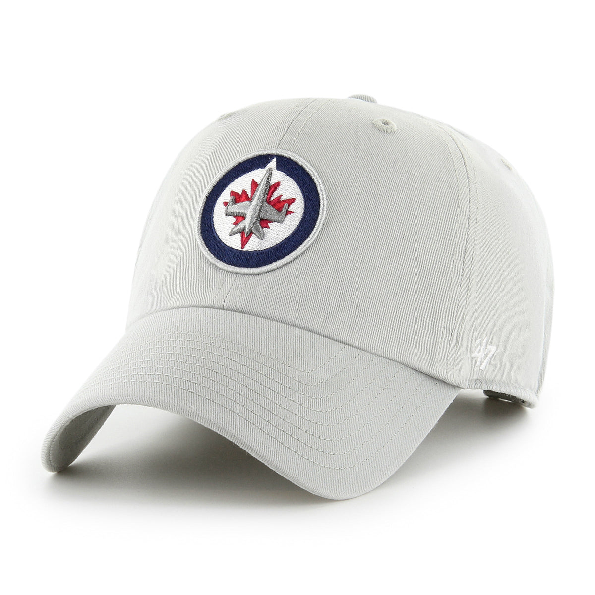 Winnipeg Jets NHL 47 Brand Men Grey Clean Up Adjustable Hat product image 1, provided for visual reference and product