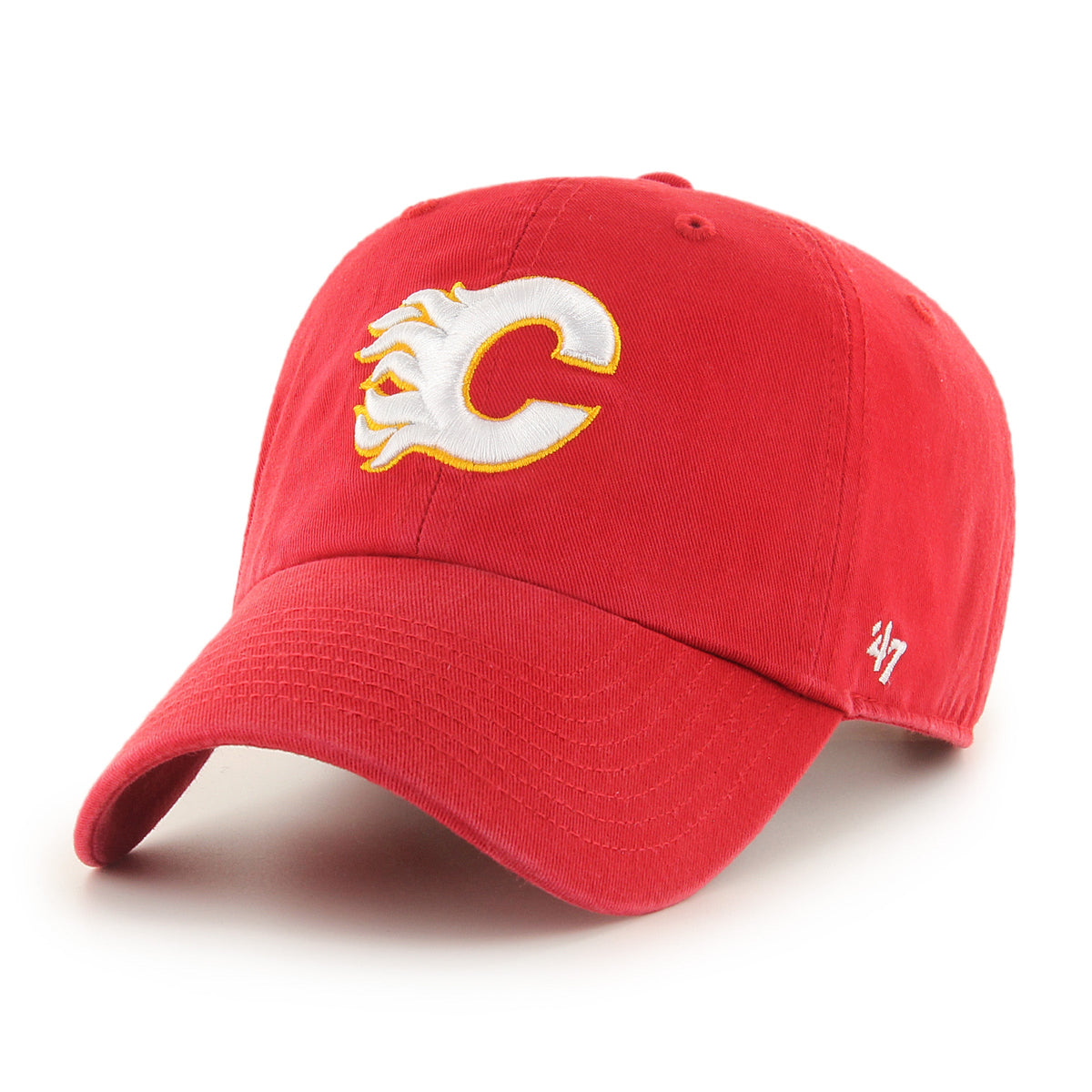 Calgary Flames NHL 47 Brand Men Red Clean Up Adjustable Hat product image 1, provided for visual reference and product