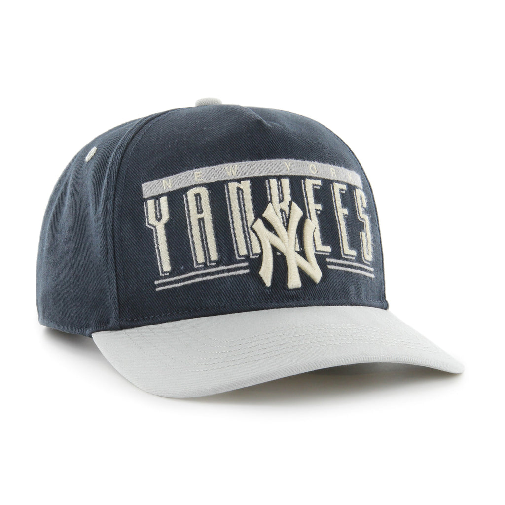 New York Yankees MLB 47 Brand Men Navy Double Header Baseline Hitch Adjustable Hat product image 3, provided for visual