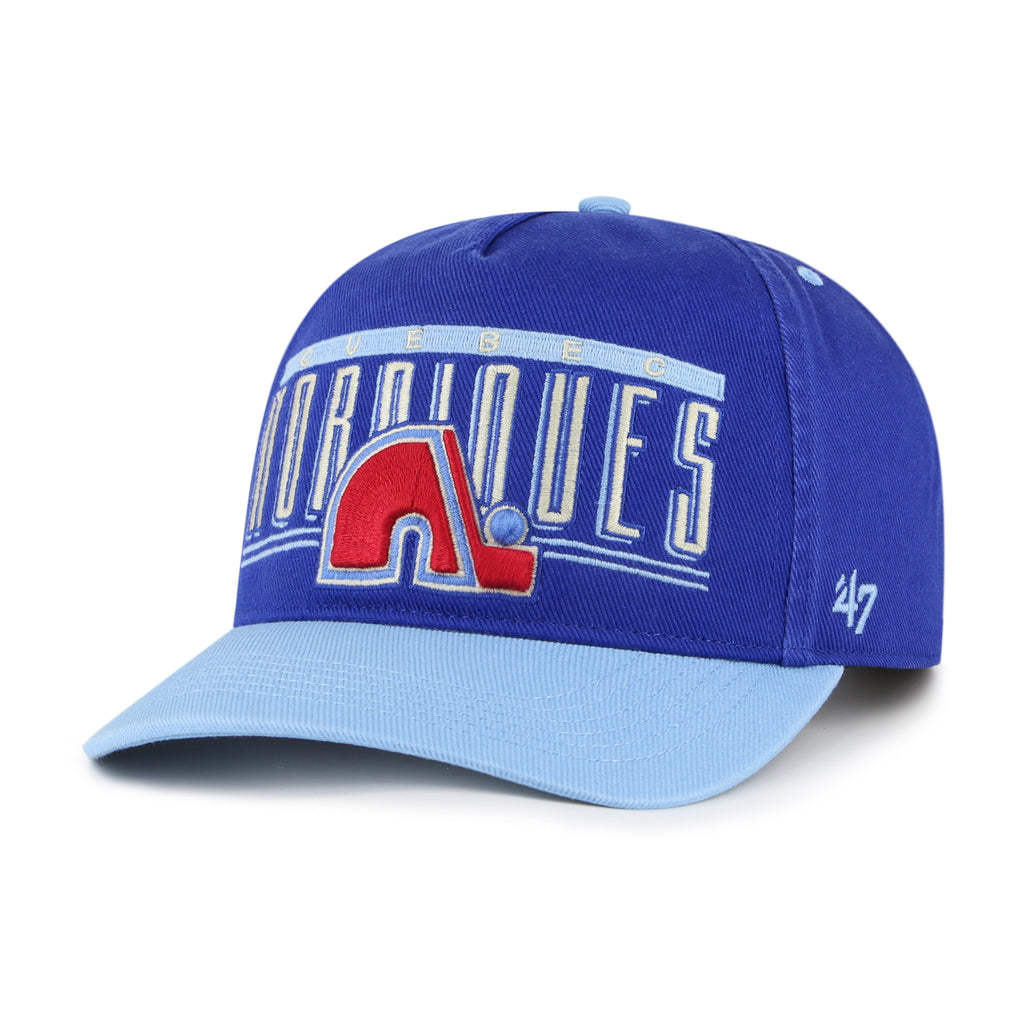 Quebec Nordiques NHL 47 Brand Men Royal Double Header Baseline Hitch Adjustable Hat product image 1, provided for visual