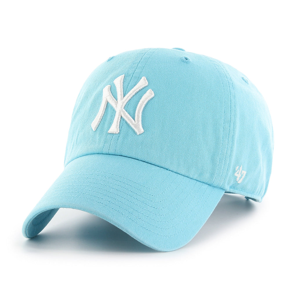 New York Yankees MLB 47 Brand Men Caribbean Blue Clean Up Adjustable Hat product image 1, provided for visual reference and