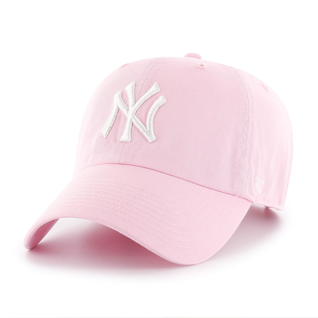 New York Yankees MLB 47 Brand Men Petal Pink Clean Up Adjustable Hat product image 1, provided for visual reference and