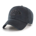 Kansas City Chiefs NFL 47 Brand Men Black On Black Clean up Adjustable Hat product image 1, provided for visual reference