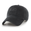 Green Bay Packers NFL 47 Brand Men Black On Black Clean up Adjustable Hat product image 1, provided for visual reference and