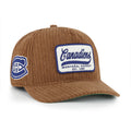 Montreal Canadiens NHL 47 Brand Men Brown Corduroy Patch Hitch Snapback Hat product image 1, provided for visual reference