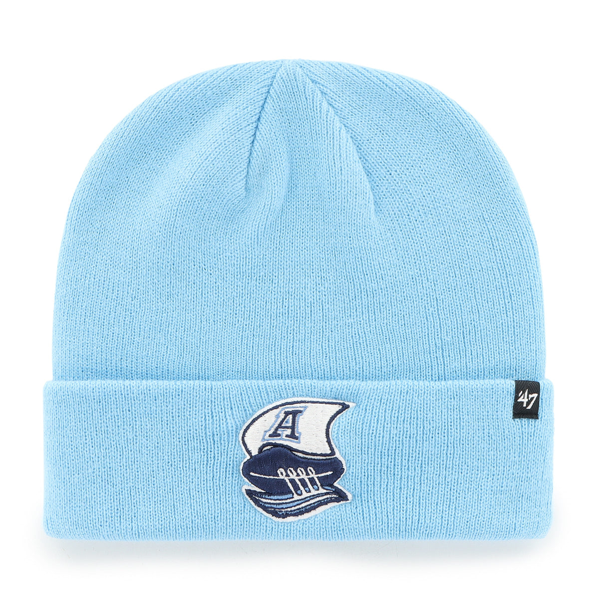 Toronto Argonauts CFL 47 Brand Men Light Blue Raised Cuff Knit Hat product image 1, provided for visual reference and