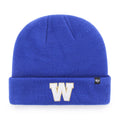 Winnipeg Blue Bombers CFL 47 Brand Men Royal Raised Cuff Knit Hat product image 1, provided for visual reference and product