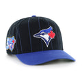 Toronto Blue Jays MLB 47 Brand Men Navy / Royal Pinstripe Hitch Adjustable Hat product image 1, provided for visual