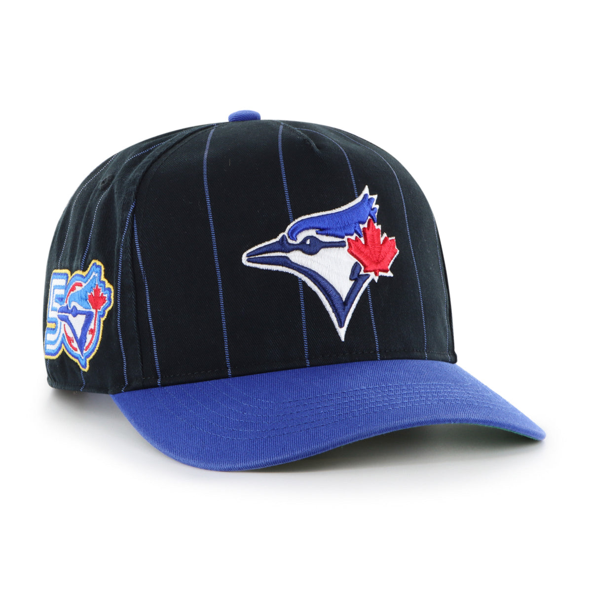 Toronto Blue Jays MLB 47 Brand Men Navy / Royal Pinstripe Hitch Adjustable Hat product image 1, provided for visual