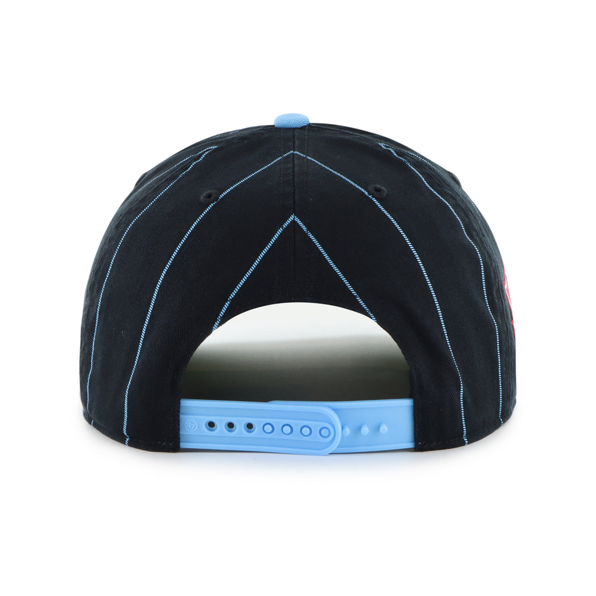 Toronto Blue Jays MLB 47 Brand Men Navy / Light Blue Cooperstown Pinstripe Hitch Adjustable Hat product image 3, provided