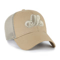 Montreal Expos MLB 47 Brand Men Branson Khaki MVP Trucker Snapback Hat product image 1, provided for visual reference and