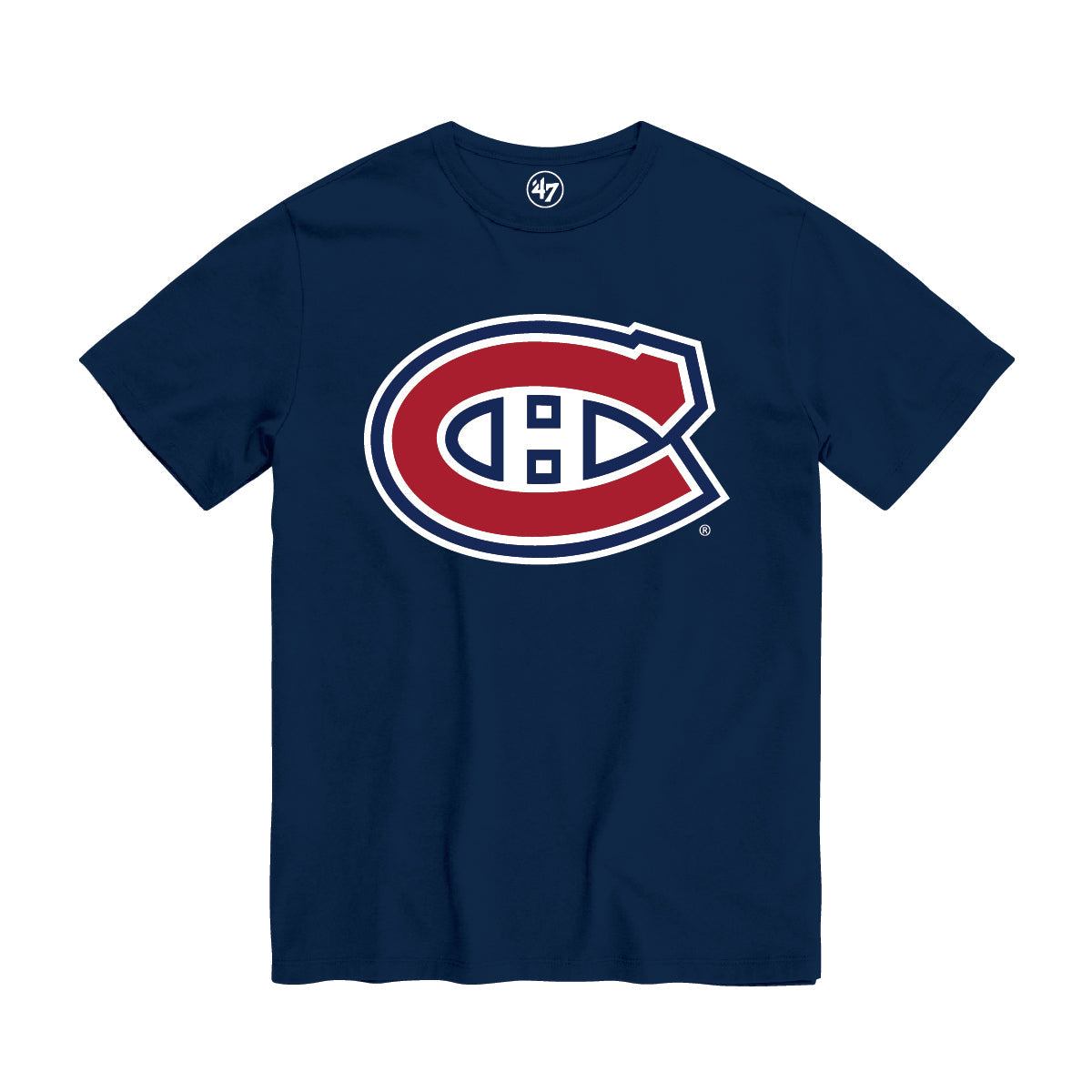 Montreal Canadiens NHL 47 Brand Youth Navy Fan T-Shirt product image 1, provided for visual reference and product detail