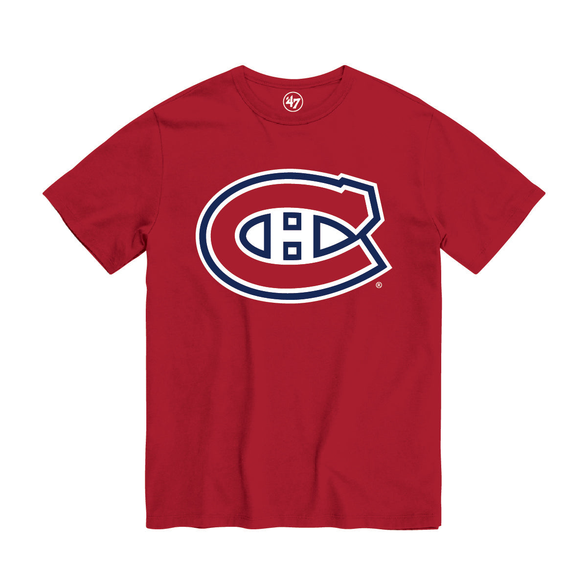 Montreal Canadiens NHL 47 Brand Youth Red Fan T-Shirt product image 1, provided for visual reference and product detail