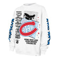 Montreal Canadiens NHL 47 Brand Women White Thunderous Oversized Crew Sweater product image 1, provided for visual reference