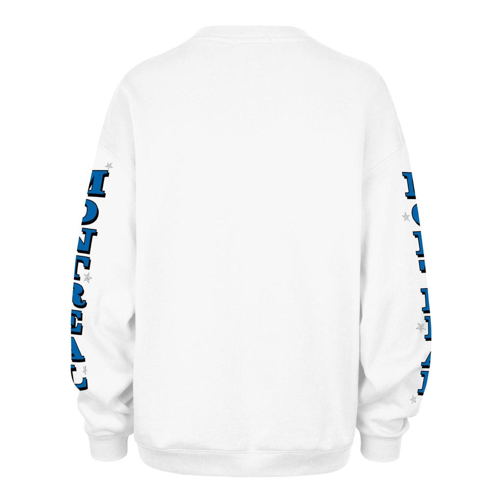 Montreal Canadiens NHL 47 Brand Women White Thunderous Oversized Crew Sweater product image 2, provided for visual reference