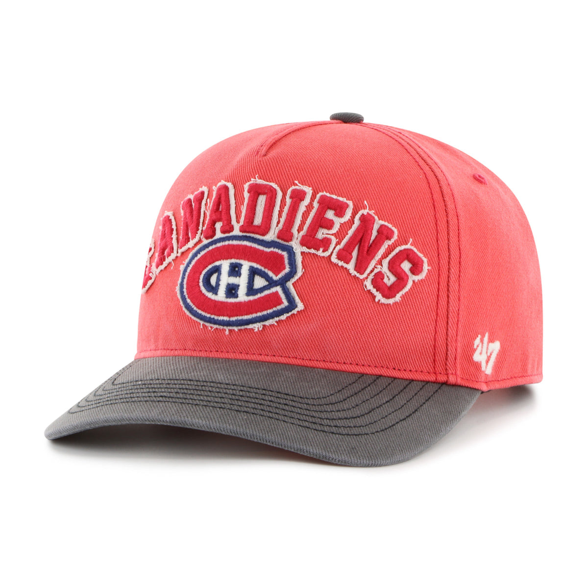 Montreal Canadiens NHL 47 Brand Men Red Calderwood Hitch Adjustable Hat product image 3, provided for visual reference and
