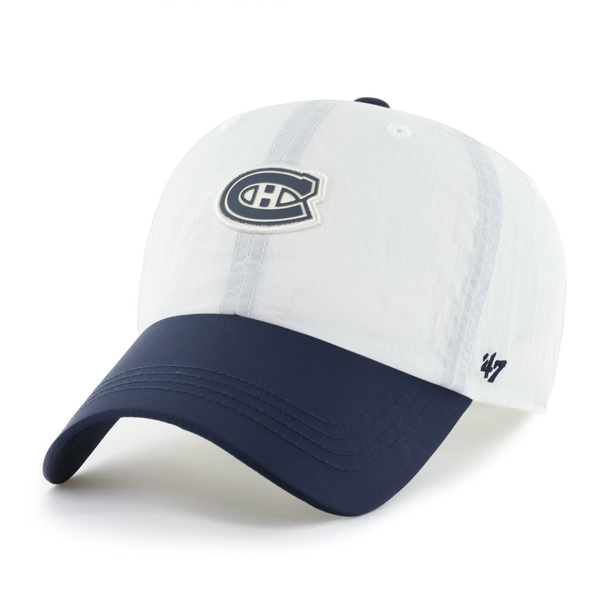 Montreal Canadiens NHL 47 Brand Men White Nylon Modernia Clean Up Adjustable Hat product image 1, provided for visual