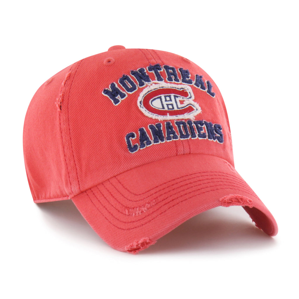 Montreal Canadiens NHL 47 Brand Men Red Seymoore Clean Up Adjustable Hat product image 3, provided for visual reference and