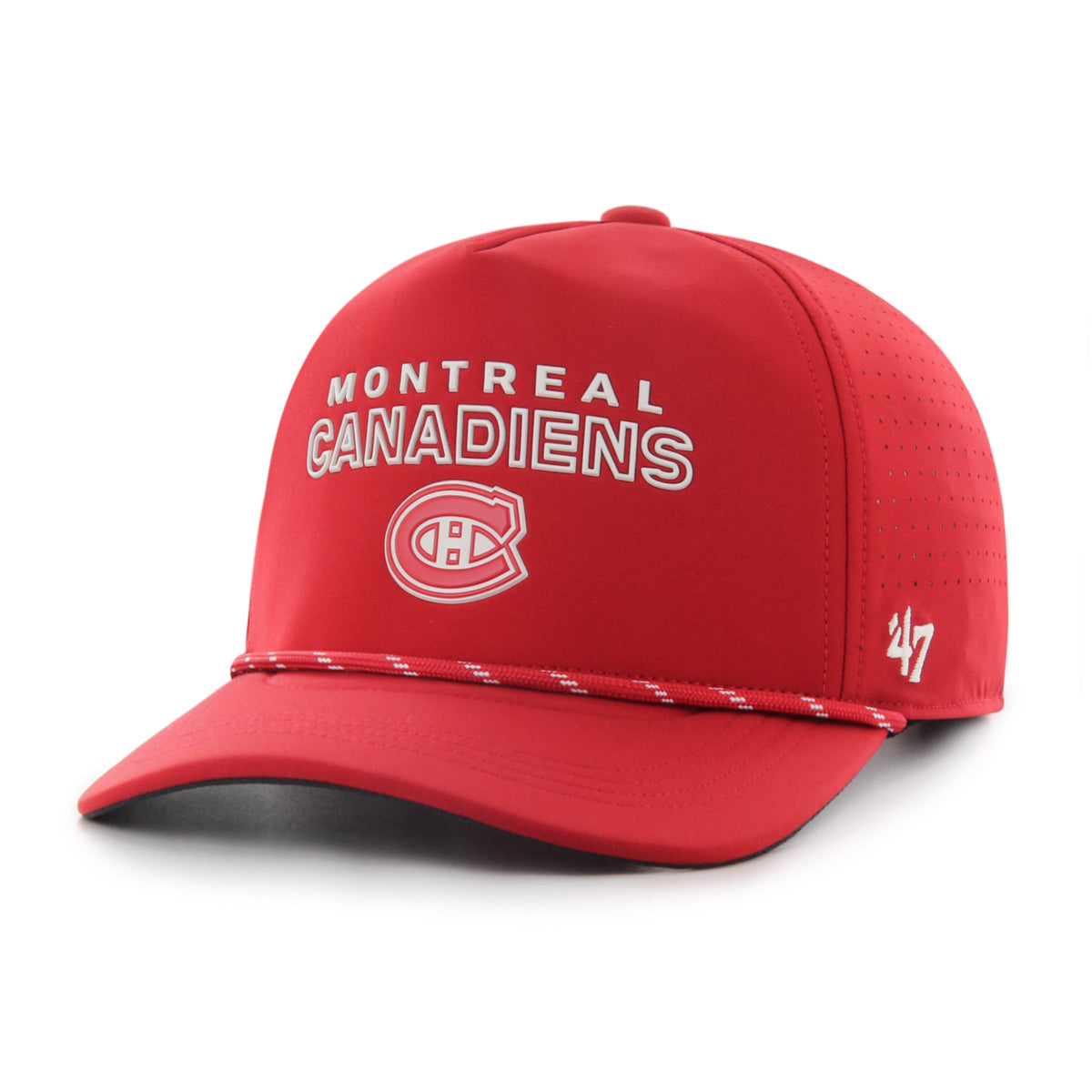 Montreal Canadiens NHL 47 Brand Men Red Vault Hitch Adjustable Hat product image 1, provided for visual reference and