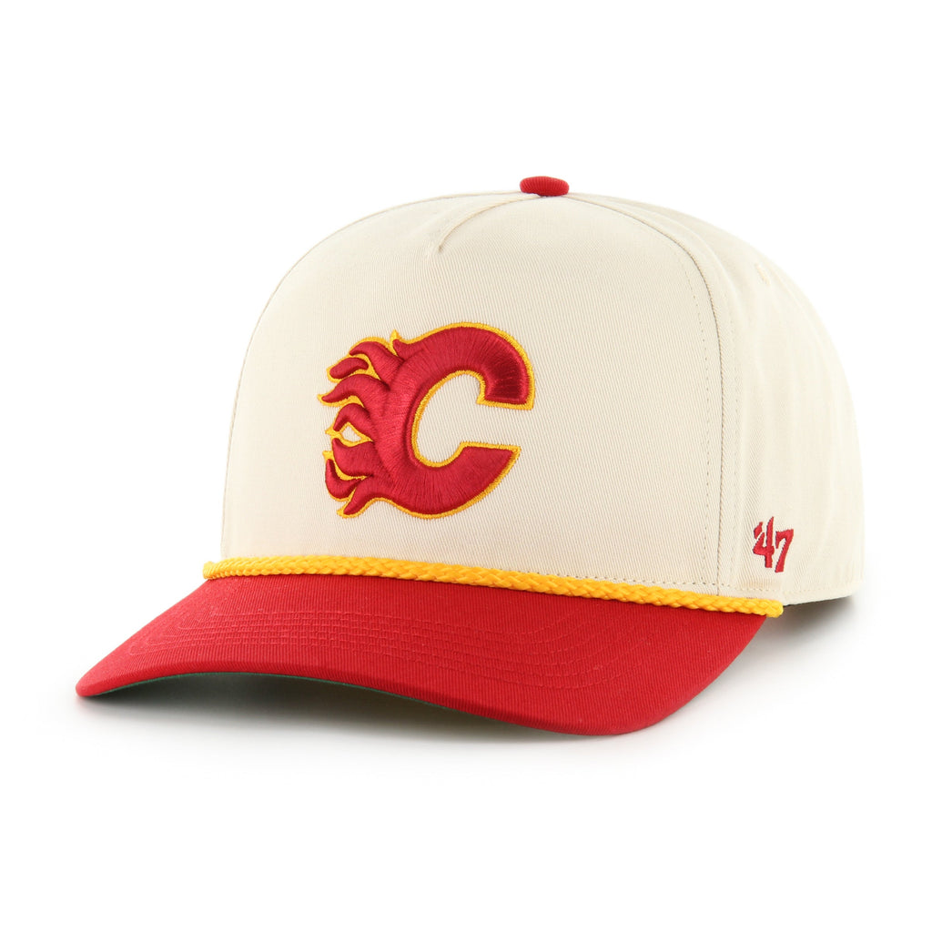 Calgary Flames NHL 47 Brand Men Natural Two Tone Rope Hitch Adjustable Hat product image 1, provided for visual reference