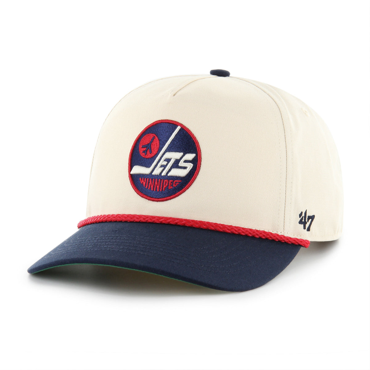 Winnipeg Jets NHL 47 Brand Men Natural Two Tone Rope Hitch Adjustable Hat product image 1, provided for visual reference and
