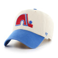 Quebec Nordiques NHL 47 Brand Men Natural Two Tone Clean Up Adjustable Hat product image 1, provided for visual reference