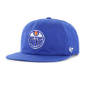 Edmonton Oilers NHL 47 Brand Men Royal Captain Relaxed Fit Snapback product image 1, provided for visual reference and