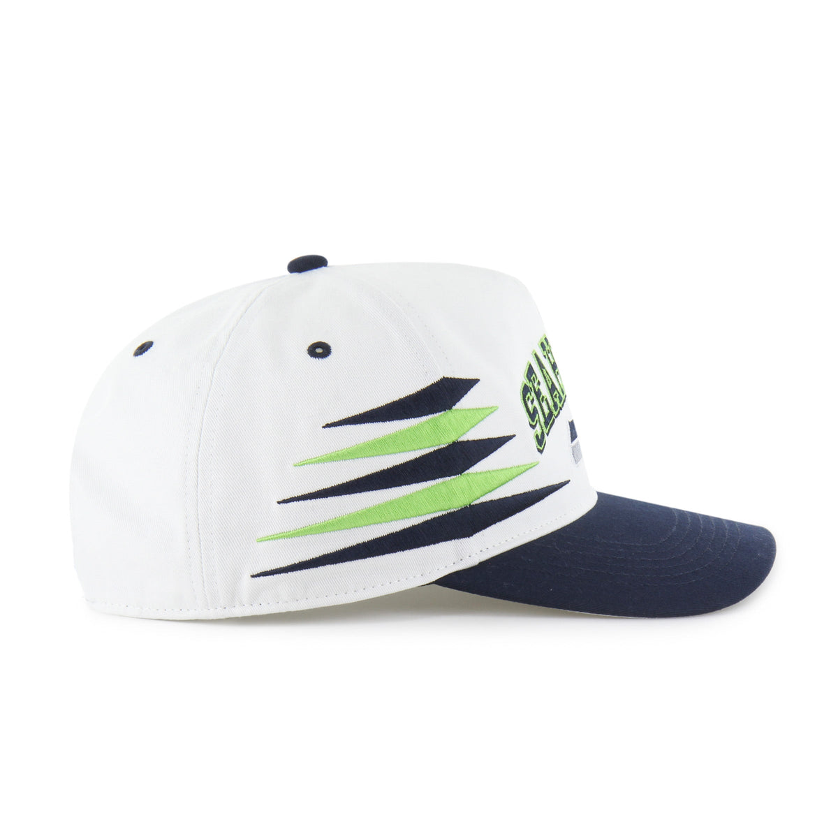 Seattle Seahawks NFL 47 Brand Men White Diamond Hitch Snapback Hat product image 5, provided for visual reference and
