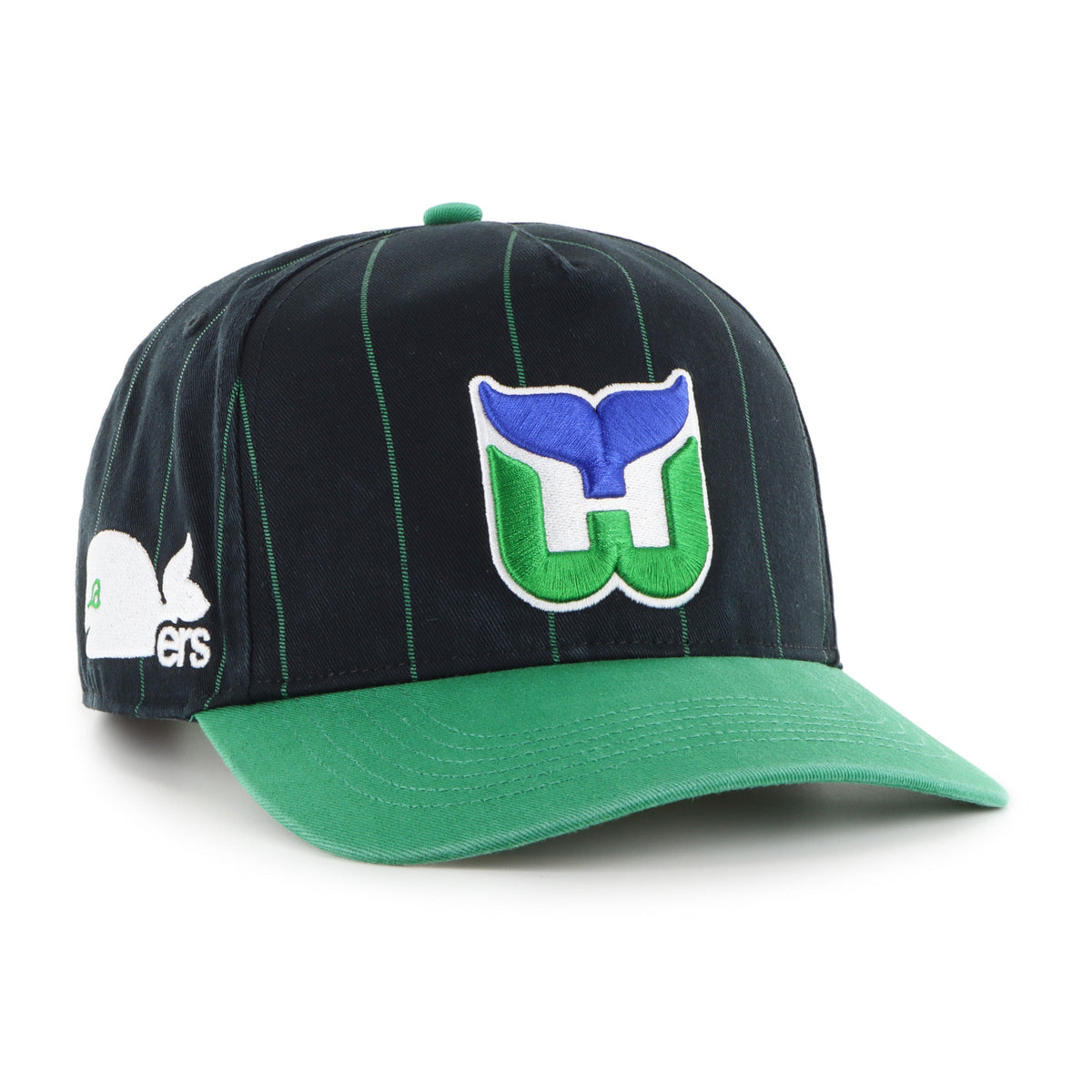 Hartford Whalers NHL 47 Brand Men Navy Pinstripe Hitch Adjustable Hat product image 1, provided for visual reference and