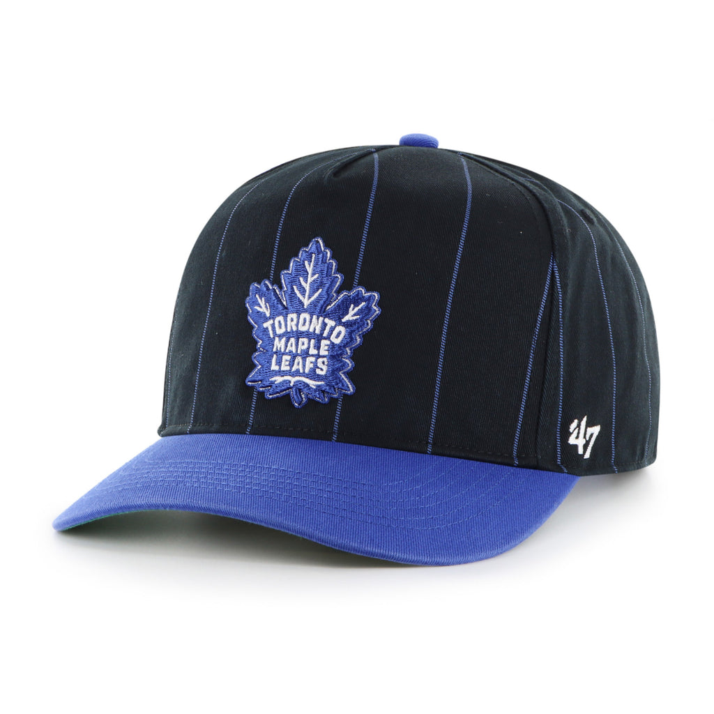 Toronto Maple Leafs NHL 47 Brand Men Navy Pinstripe Hitch Adjustable Hat product image 3, provided for visual reference and