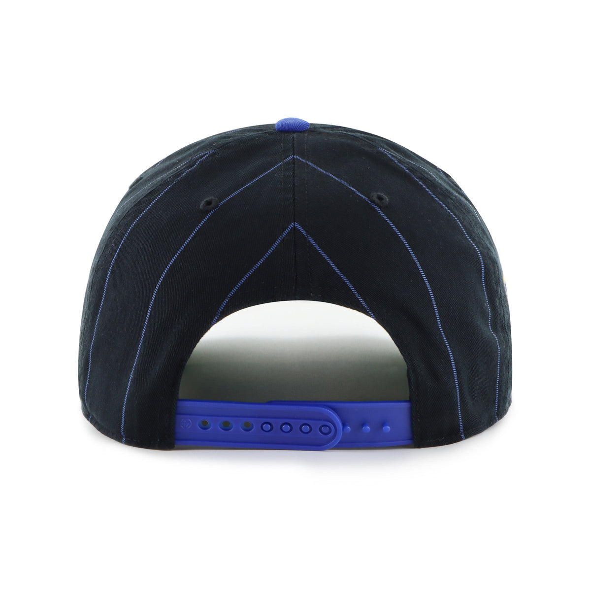 Toronto Maple Leafs NHL 47 Brand Men Navy Pinstripe Hitch Adjustable Hat product image 2, provided for visual reference and
