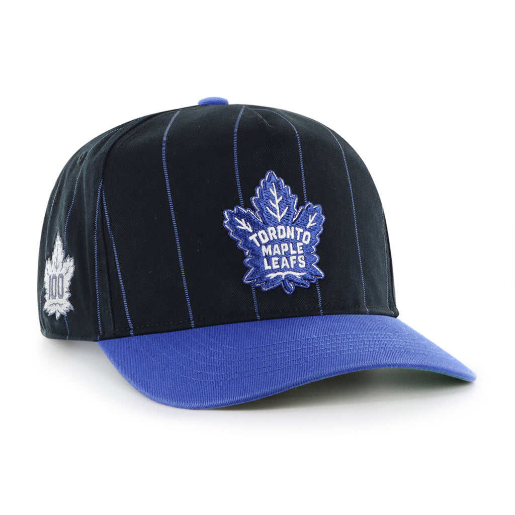 Toronto Maple Leafs NHL 47 Brand Men Navy Pinstripe Hitch Adjustable Hat product image 1, provided for visual reference and