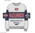 Montreal Canadiens NHL 47 Brand Men Grey Blockfield Maximalist Crew Sweater product image 1, provided for visual reference
