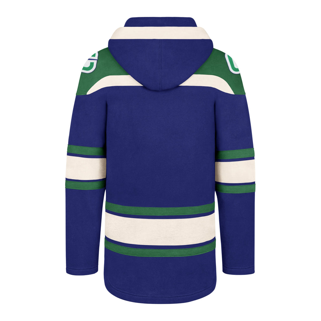 Vancouver Canucks NHL 47 Brand Men Royal Blue Heavyweight Lacer Hoodie product image 2, provided for visual reference and