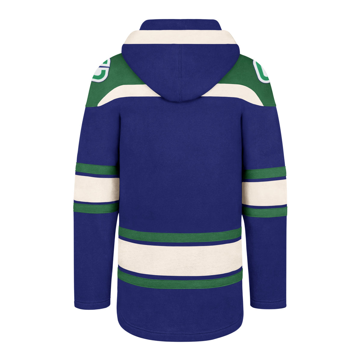 Vancouver Canucks NHL 47 Brand Men Royal Blue Heavyweight Lacer Hoodie product image 2, provided for visual reference and