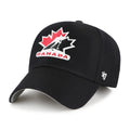 Hockey Canada IIHF 47 Brand Youth Black MVP Adjustable Hat product image 1, provided for visual reference and product detail