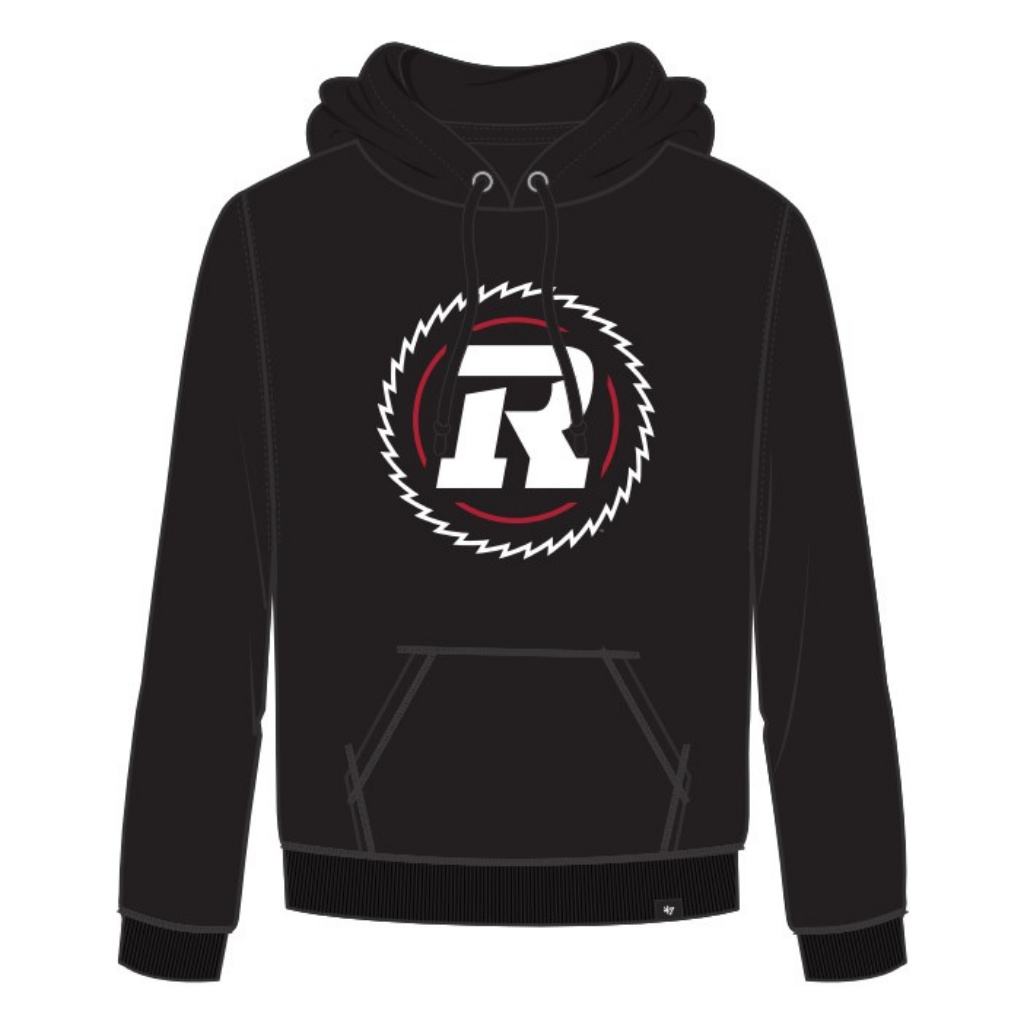 Ottawa Redblacks CFL 47 Brand Men Black Imprint Headline Pullover Hoodie product image 1, provided for visual reference and
