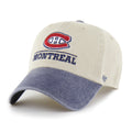 Montreal Canadiens NHL 47 Brand Men Beige Logo Line Two Tone Clean Up Adjustable Hat product image 1, provided for visual