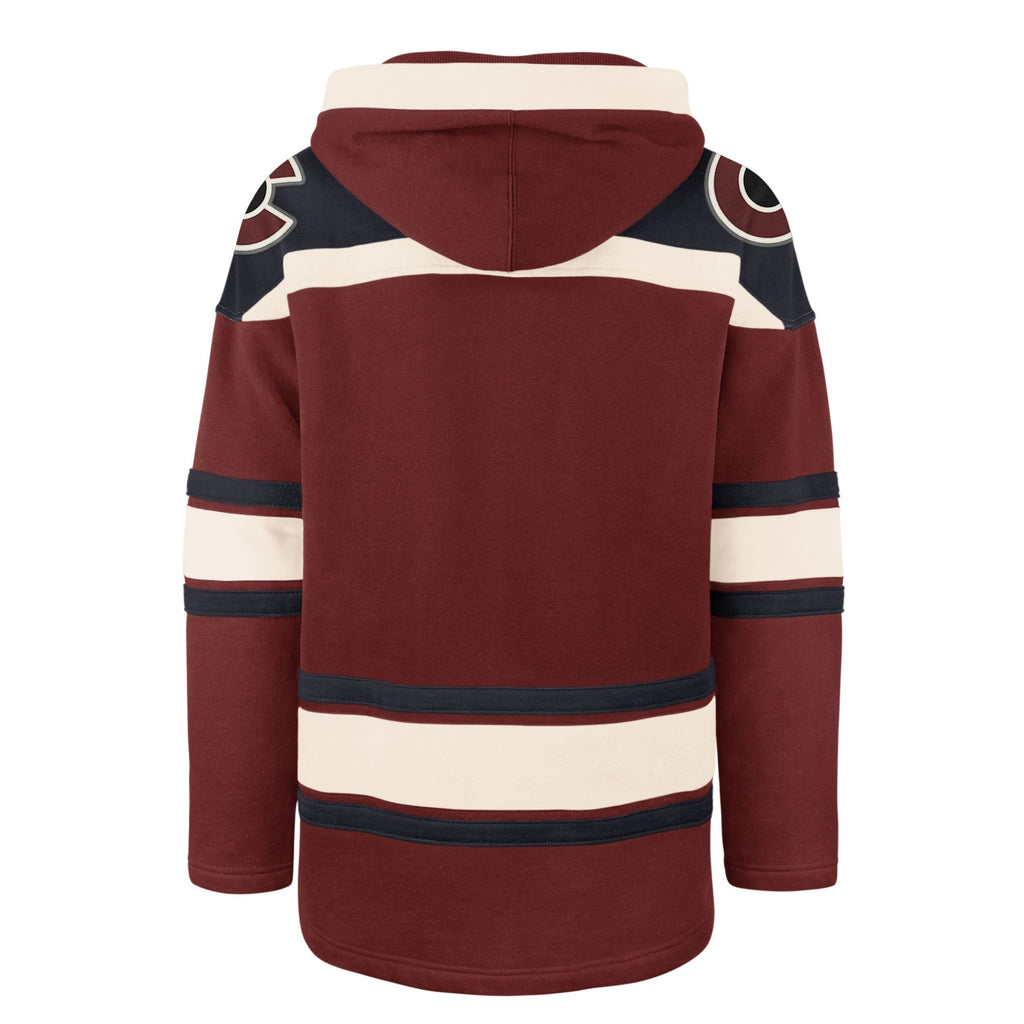 Colorado Avalanche NHL 47 Brand Men Burgundy Heavyweight Lacer Hoodie product image 2, provided for visual reference and