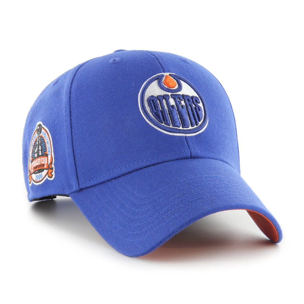 Edmonton Oilers NHL 47 Brand Men Royal Blue 1990 Stanley Cup Championship MVP Sure Shot Snapback product image 1, provided