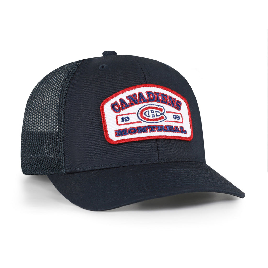 Montreal Canadiens NHL 47 Brand Men Navy Roadway Trucker Snapback product image 3, provided for visual reference and product